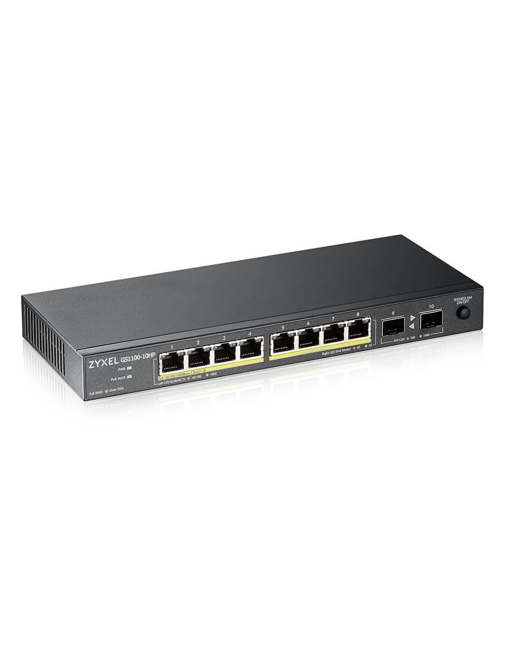 Switch 8 ports Gigabit 802.3at 130W - ZYGS1100-10HPV2