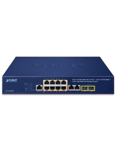 Switch 19" 8Gb PoE at 120W + 2Gb + 2SFP manageable - GS-4210-8P2C
