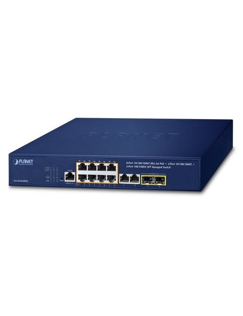 Switch 19" 8Gb PoE at 120W + 2Gb + 2SFP manageable - GS-4210-8P2C