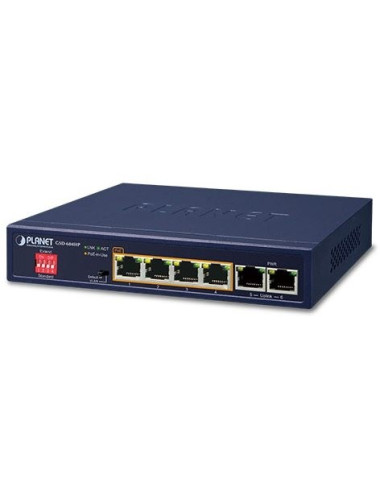 Switch desktop 6 ports Giga dont 4 PoE at 55W - GSD604HP