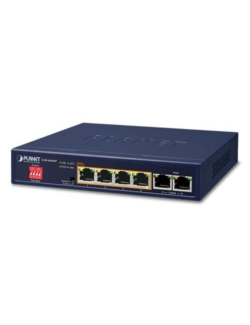 Switch desktop 6 ports Giga dont 4 PoE at 55W - GSD604HP