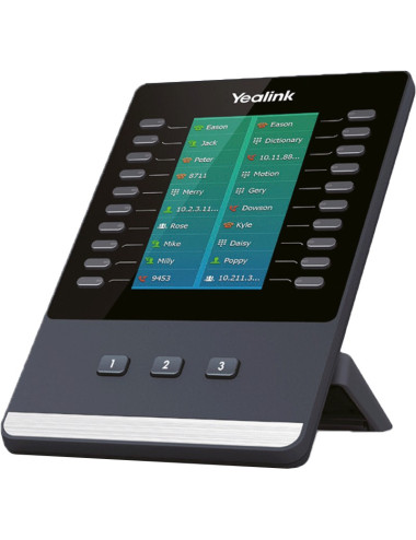 Yealink EXP50 – vue avant de l’écran couleur avec 20 touches physiques
