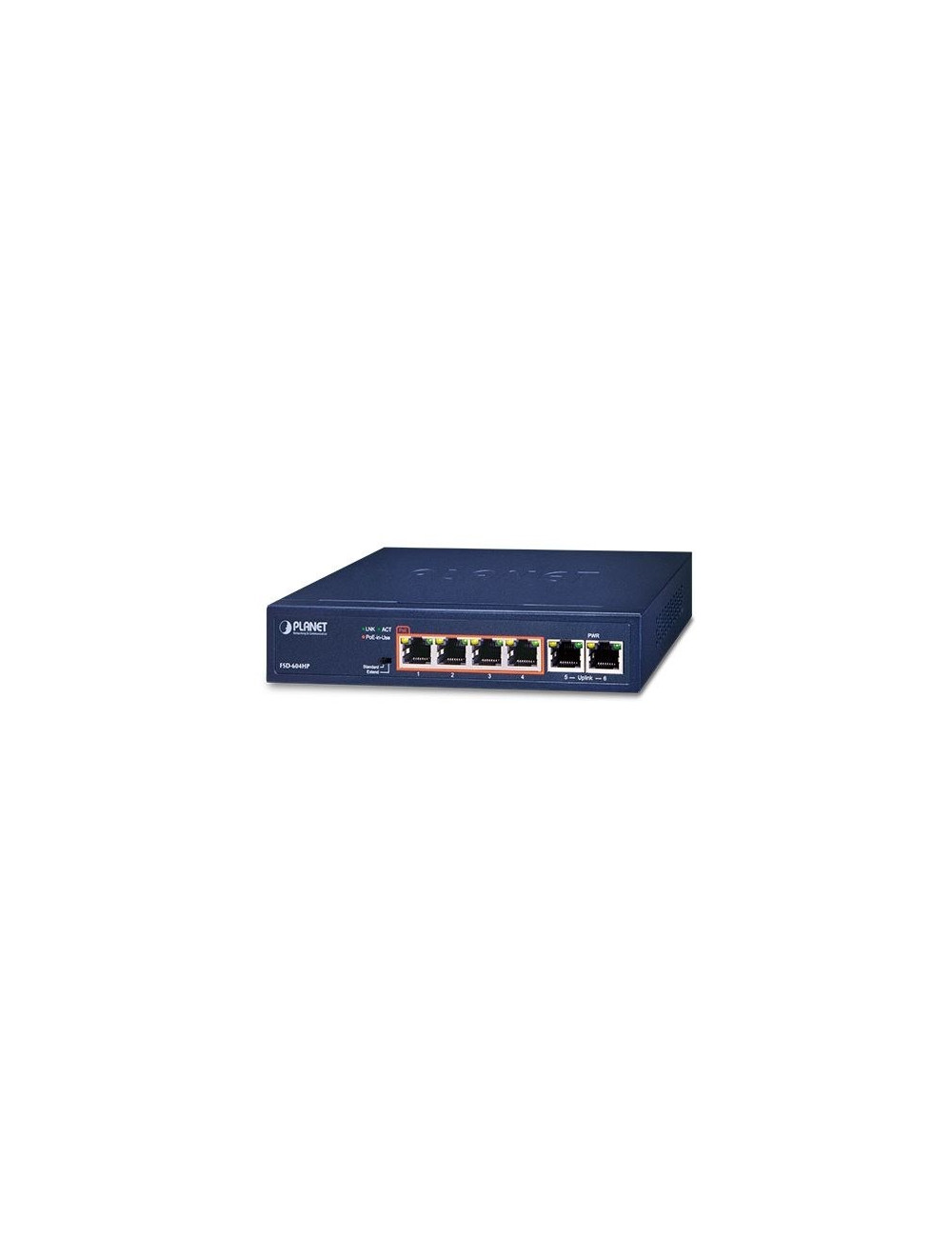 Switch desktop 6 ports 100Mbits dont 4 PoE at 60W - FSD604HP