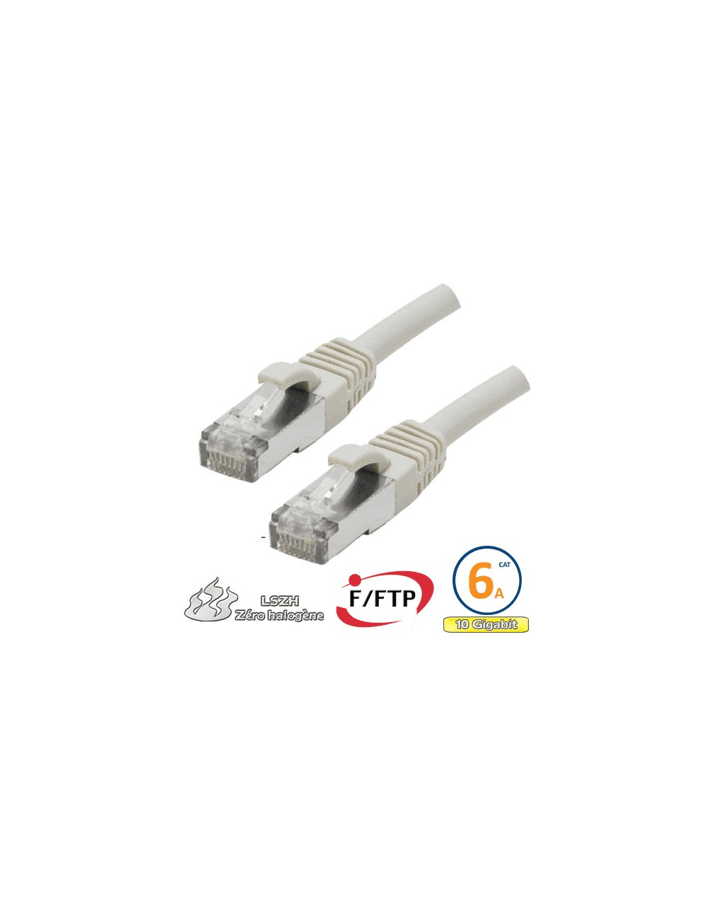 Cordon RJ45 Cat 6a F/FTP Primacy LSZH 20m beige - C6ADZG2000