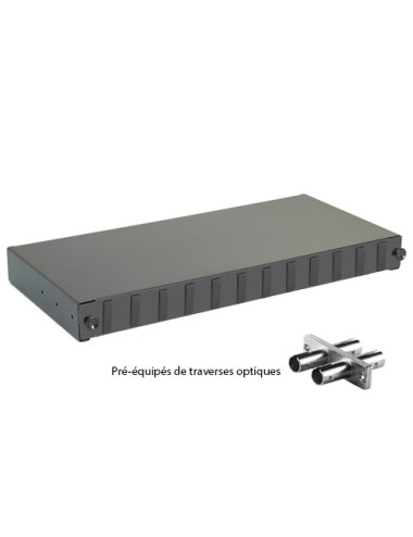 Tiroir optique 19\" 12 FO 6 ST/ST duplex multimode - [product_reference]Tiroir optique 19\" 12 FO 6 ST/ST duplex multimode
