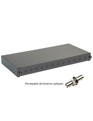 Tiroir optique 19\" 12 FO 12 ST/ST simplex multimod - [product_reference]Tiroir optique 19\" 12 FO 12 ST/ST simplex multimod