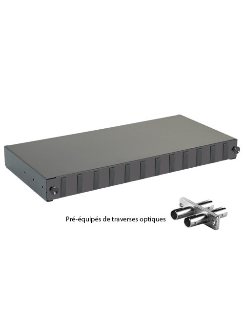 Tiroir optique 19" 12 FO 6 SC/SC duplex monomode - TIR12FO04D
