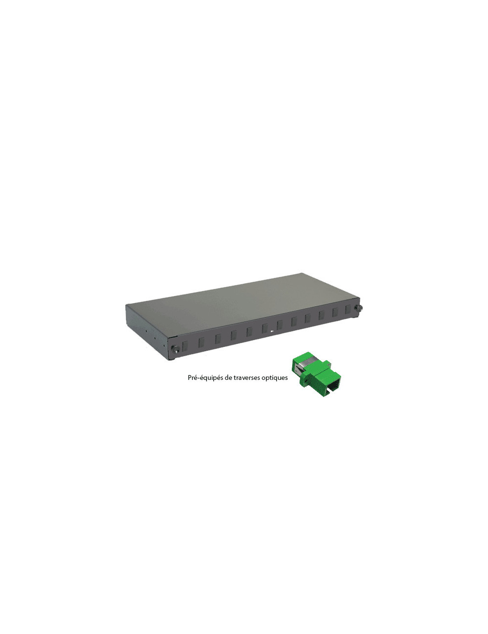 Tiroir optique 19\" 12 FO SC-APC/SC-APC simplex mon - [product_reference]Tiroir optique 19\" 12 FO SC-APC/SC-APC simplex mon