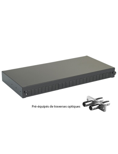 Tiroir optique 19\" 48 FO 24 ST/ST duplex monomode - [product_reference]Tiroir optique 19\" 48 FO 24 ST/ST duplex monomode