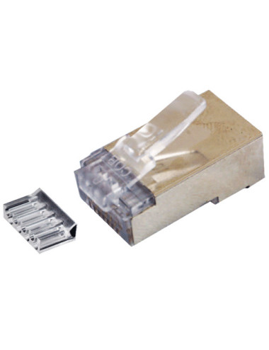 Sachet 10 connecteurs RJ45 STP Cat 6 avec insert - [product_reference]Sachet 10 connecteurs RJ45 STP Cat 6 avec insert