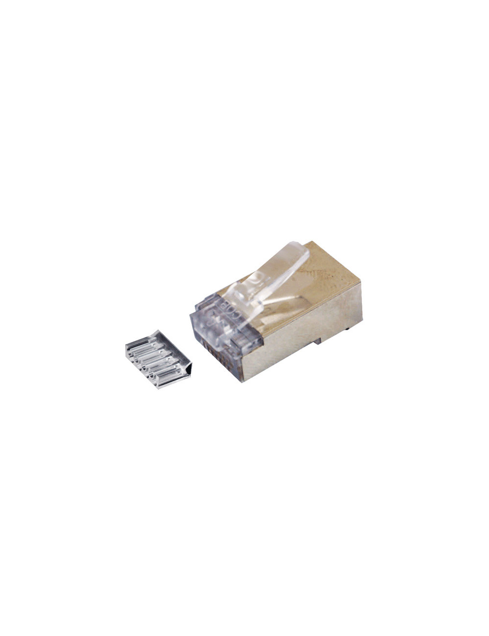 Sachet 10 connecteurs RJ45 STP Cat 6 avec insert - [product_reference]Sachet 10 connecteurs RJ45 STP Cat 6 avec insert