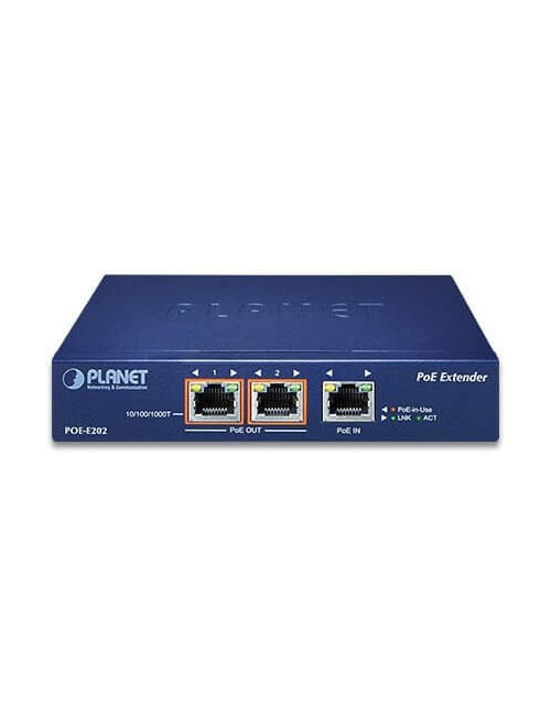 Extendeur PoE 802.3 at vers 2x PoE 803.3 af/at - POEE202