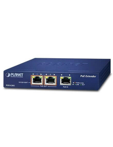 Extendeur PoE 802.3 at vers 2x PoE 803.3 af/at - POEE202