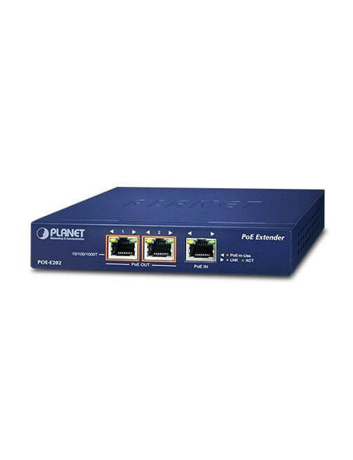 Extendeur PoE 802.3 at vers 2x PoE 803.3 af/at - POEE202
