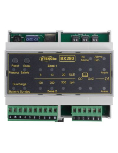 Centrale de détection gaz rail Din 2 sondes - [product_reference]Centrale de détection gaz rail Din 2 sondes