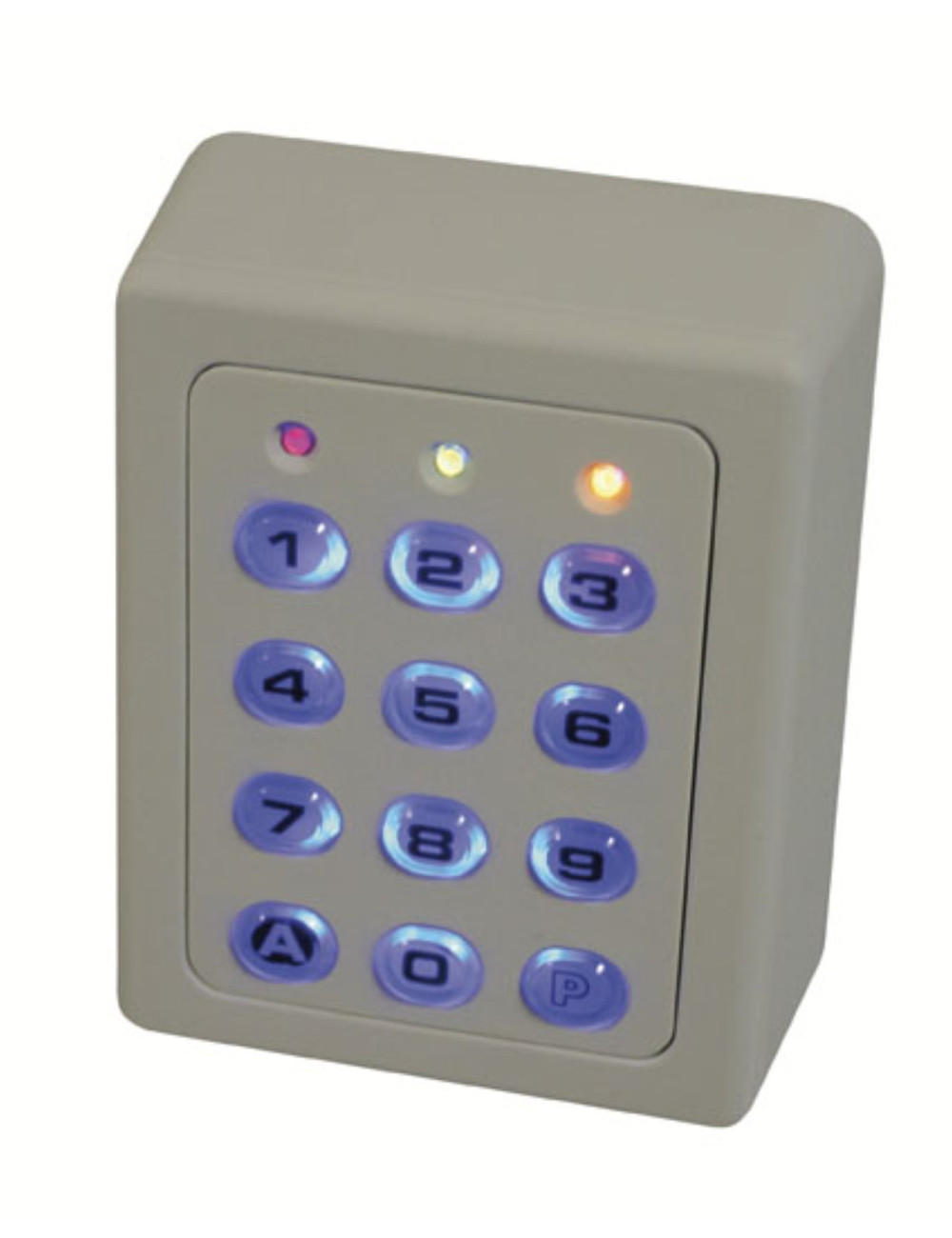 Clavier 2 relais, 60 codes, touches plastiques, boîtier abs gris -SU2-BASIC