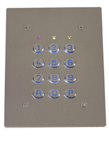 Clavier 2 relais, 60 codes, touches métalliques, plaque inox -SU2-EAB-TME