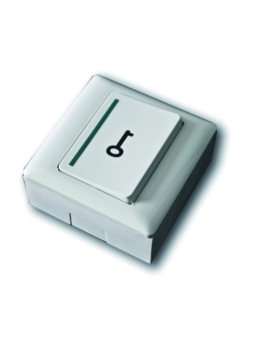 Bouton poussoir no, boîtier abs avec symbole clé, montage applique - BOPO