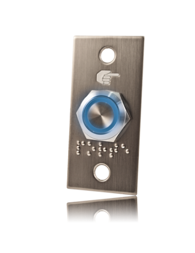 Bouton poussoir no/nf, boîtier inox - BOPOI