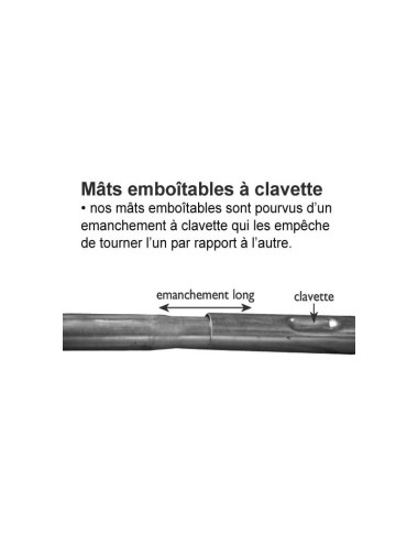Mât emboîtable acier galva - [product_reference]Mât emboîtable acier galva