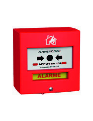 DM 1 contact en saillie ou encastrable ROUGE - Neutronic - 4710R1