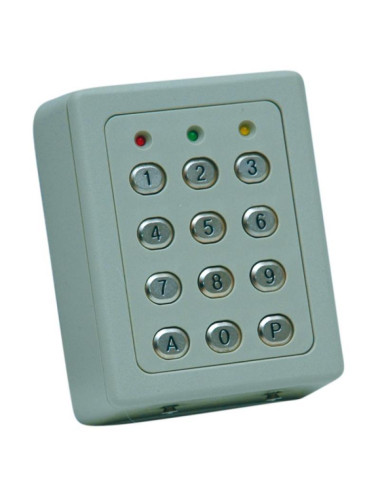 Clavier 2 relais, 60 codes, touches métalliques, boîtier abs beige - SU2TME