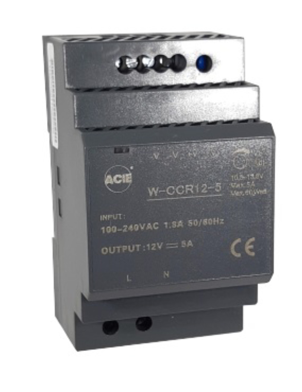 Alimentation rail-din 5A 12vcc 3 modules - WCCR125 - ACIE