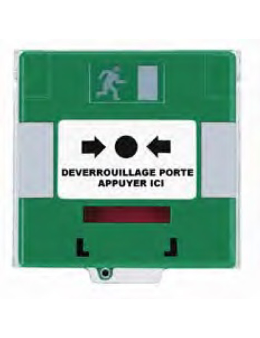 Déclencheur manuel vert 3 contacts avec capot et leds -1BDG3CLED