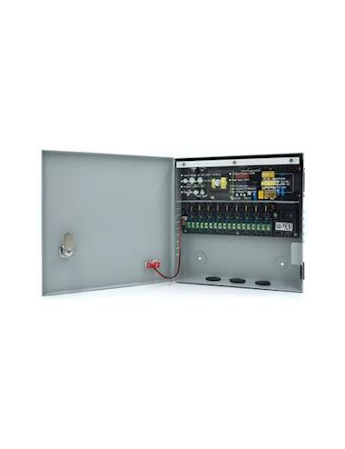 Coffret alimentation fusiblé-réarmable cctv 9 sorties-12v-8A - ACCCP9CR