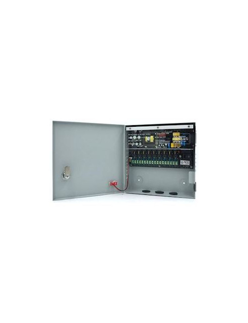 Coffret alimentation fusiblé-réarmable cctv 9 sorties-12v-8A - ACCCP9CR
