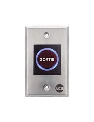 Bouton poussoir ir avec fond de boitier métallique - 1BOPOIRCA