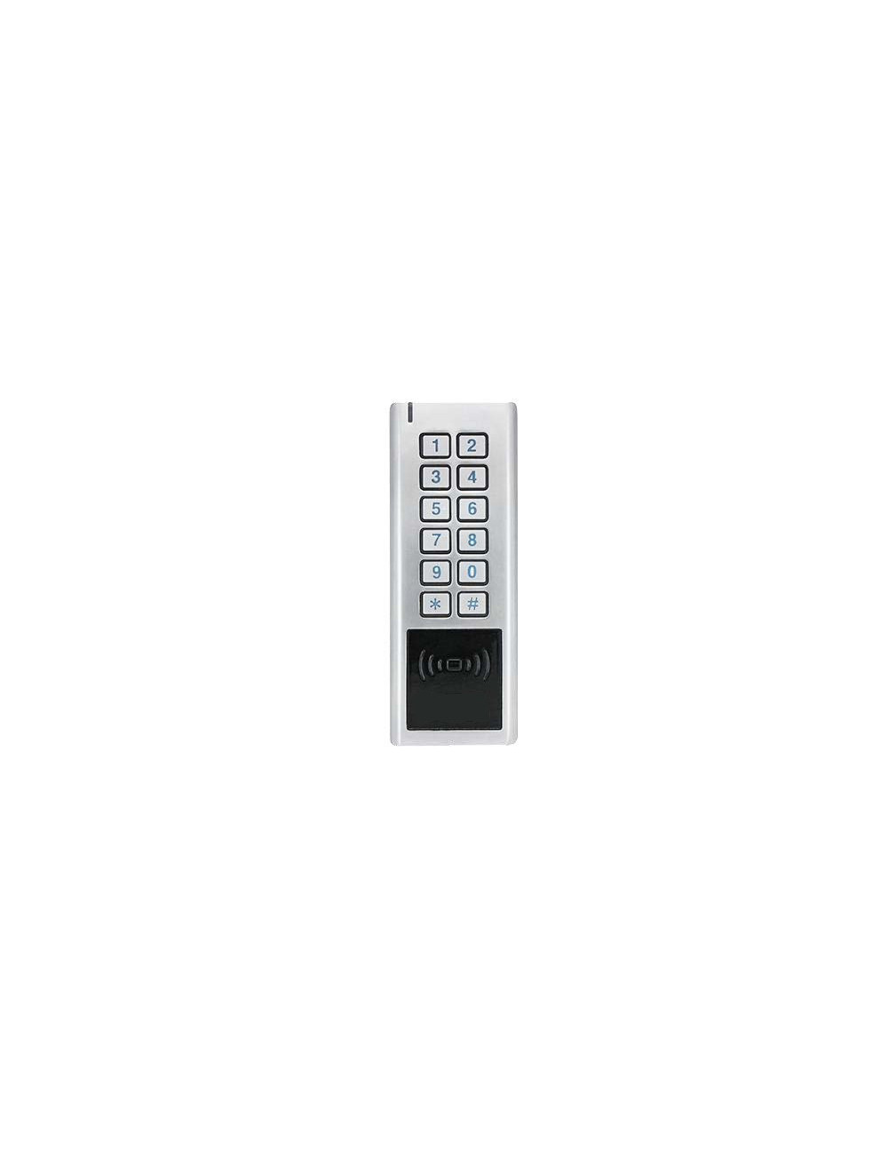 Clavier métal avec lecteur em/mifare 2 col 1 relais -CL2CEMMIWDT