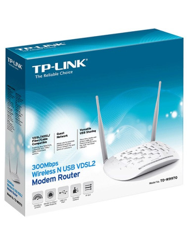 Modem routeur ADSL2/VDSL2 + 4 Lan+ Wifi n 300 - [product_reference]Modem routeur ADSL2/VDSL2 + 4 Lan+ Wifi n 300