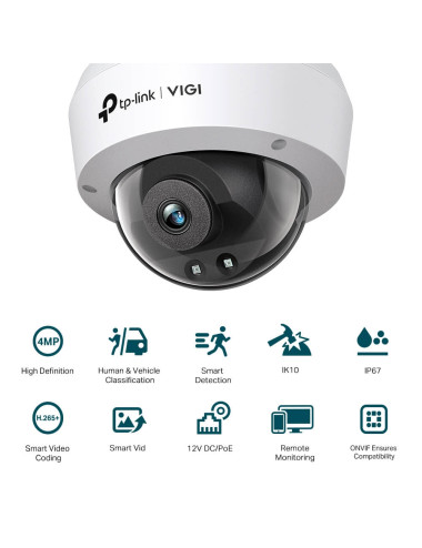Dôme 4Mp 89° IR30m H265+ IK10 IP67 IA - [product_reference]Dôme 4Mp 89° IR30m H265+ IK10 IP67 IA
