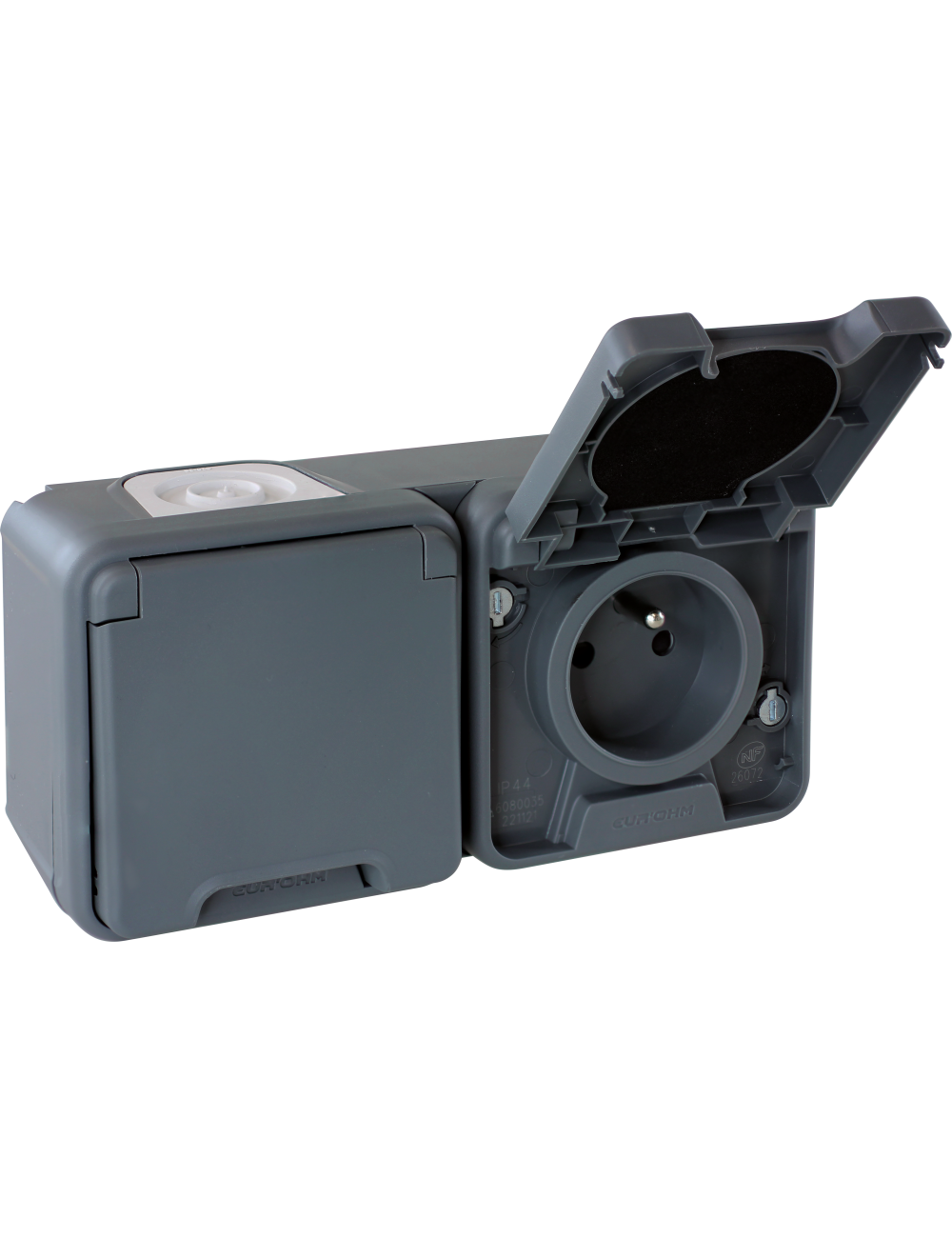 OXXO double Prise Chor.GRIS SAILL IP55 - [product_reference]OXXO double Prise Chor.GRIS SAILL IP55