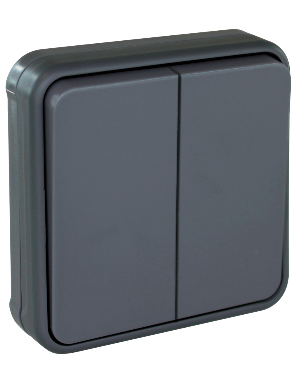 OXXO Double va et vient gris encastré étanche IP55, Eur'ohm. 60882