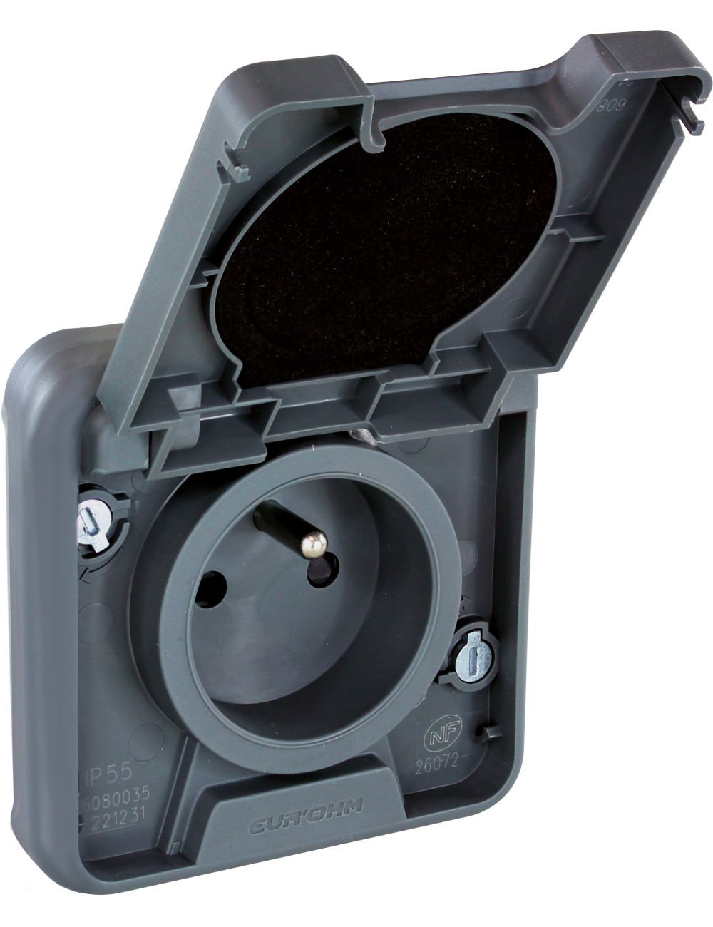 OXXO PC 2P+T GRIS ENCASTR IP55 - [product_reference]OXXO PC 2P+T GRIS ENCASTR IP55