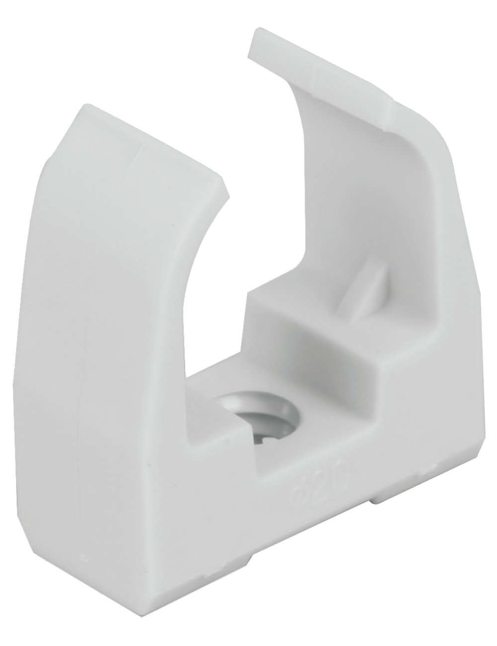 Clips tube Ø25 gris - [product_reference]Clips tube Ø25 gris