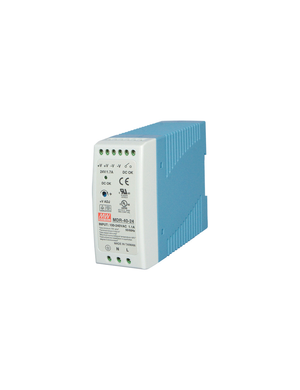 Alimentation industrielle Rail Din 24V 40W Slim, Code EAN : 4711605283298