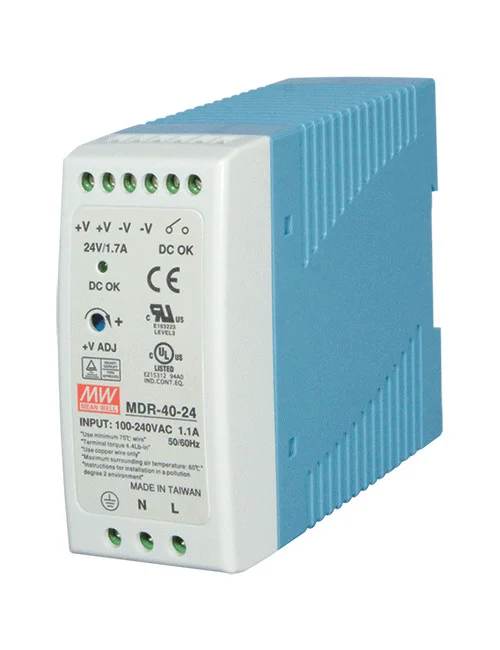 Alimentation industrielle Rail Din 24V 40W Slim, Code EAN : 4711605283298