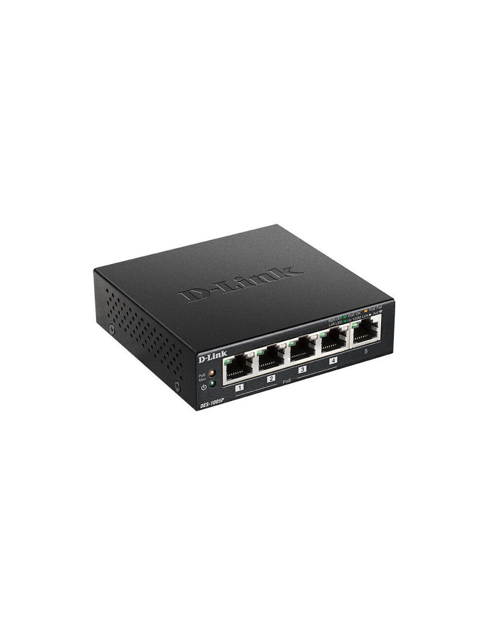 Switch 5 Ports 10/100 Mbits dont 4 PoE at 60W, DES1005P
