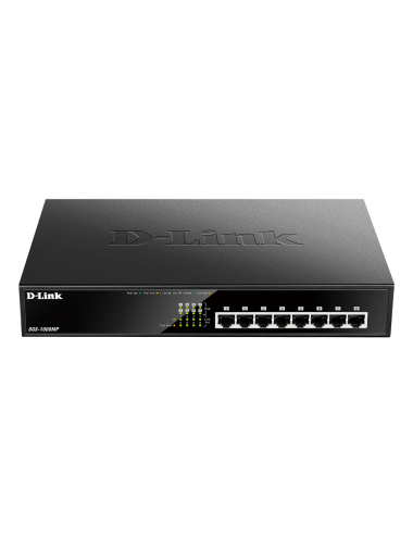 Switch Desktop avec 8 Ports Giga PoE af/at 125W - DGS-1008MP
