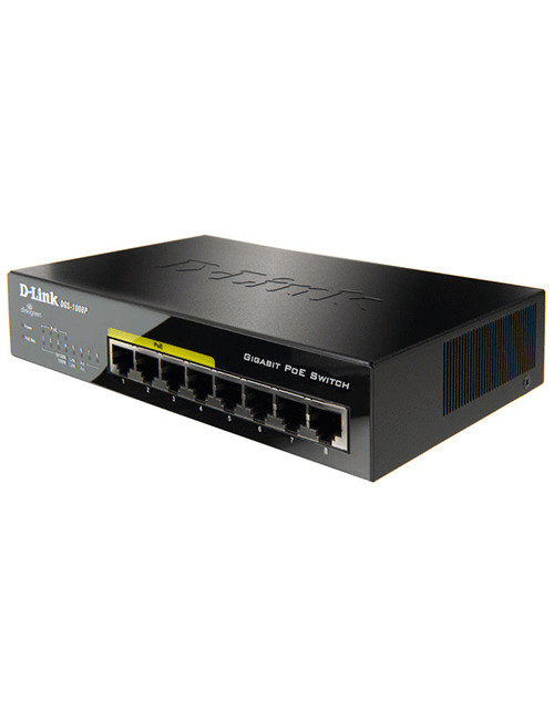 Switch Desktop 8 Ports Giga dont 4 PoE at 60W - DGS-1008P