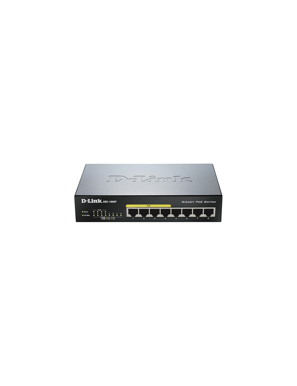 Switch Desktop 8 Ports Giga dont 4 PoE at 60W - DGS-1008P