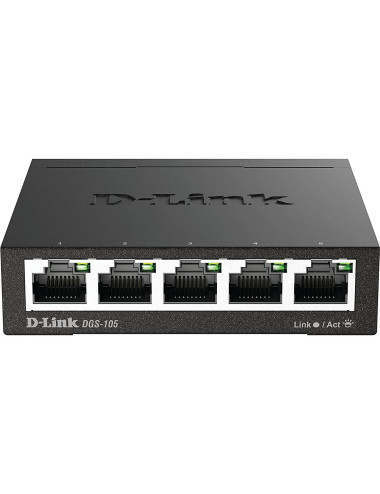 Switch Desktop 5 Ports Giga Boîtier+Connect. Métal - DGS-105