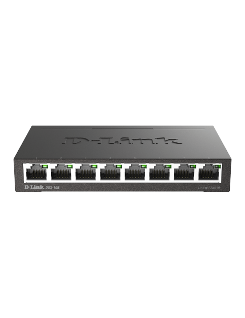 Switch Desktop 8 Ports Giga Boîtier+Connect. Métal - DGS-108