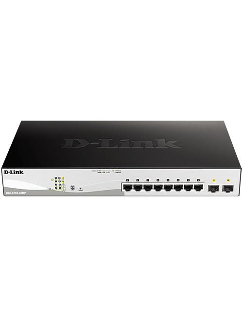 Switch SMART+ avec 8 Giga PoE 802.3at 130W + 2 SFP - DGS-1210-10MP/E