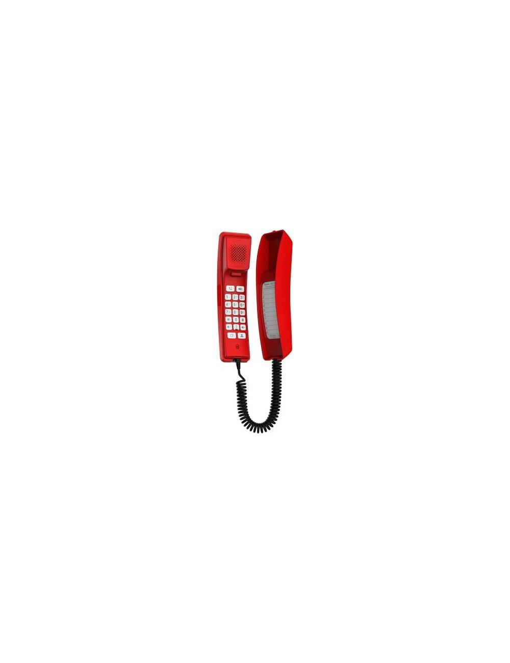 Pack 2 points d'appel muraux – 2 téléphones Fanvil H2U rouges + 2 injecteurs PoE+