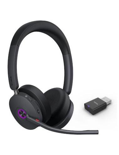 Yealink WH68 Hybrid Teams – Casque DECT et Bluetooth binaural à réduction de bruit active