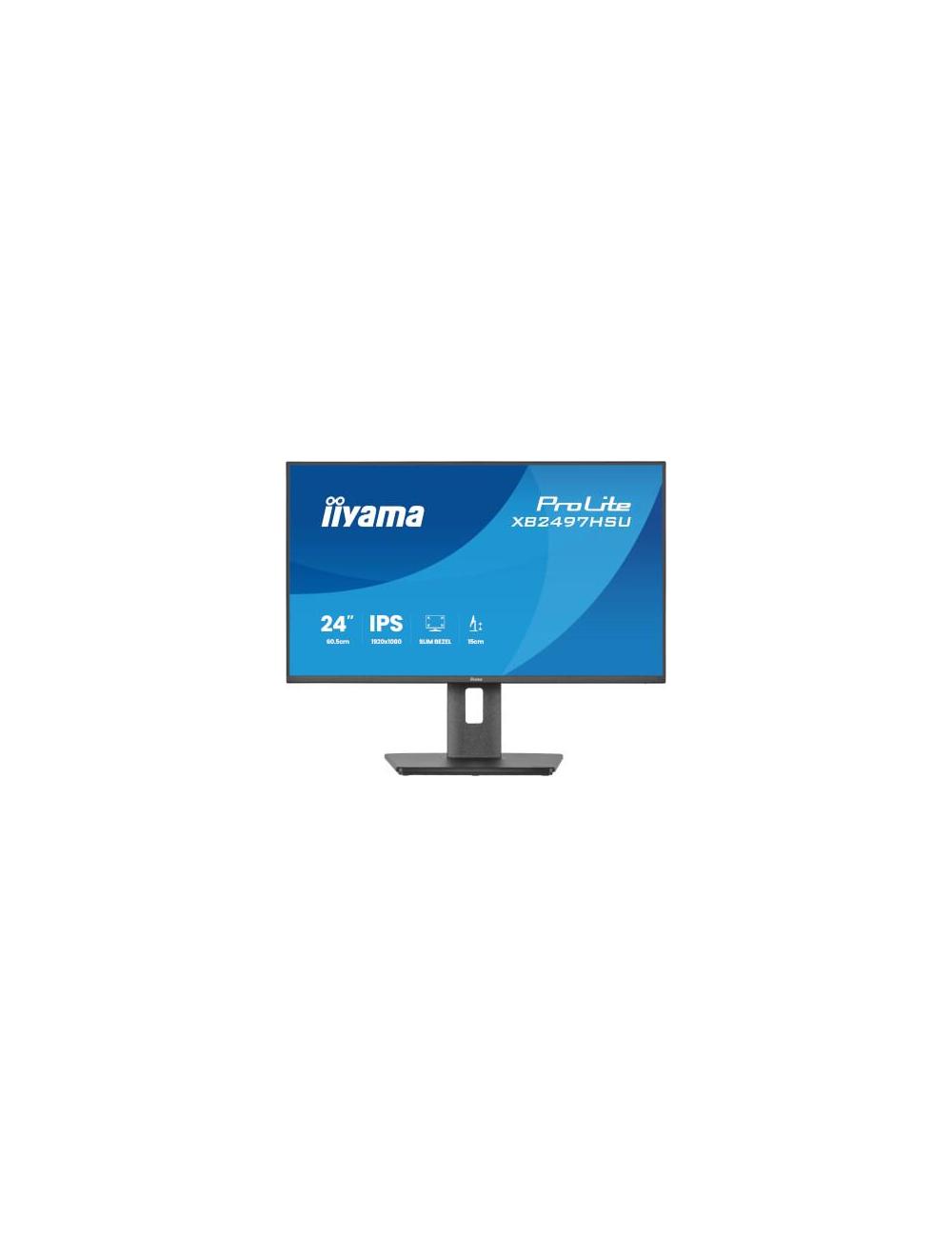 iiyama ProLite XB2497HSU-B1 – Écran 24 pouces IPS Full HD 120 Hz  pied réglable et hub USB